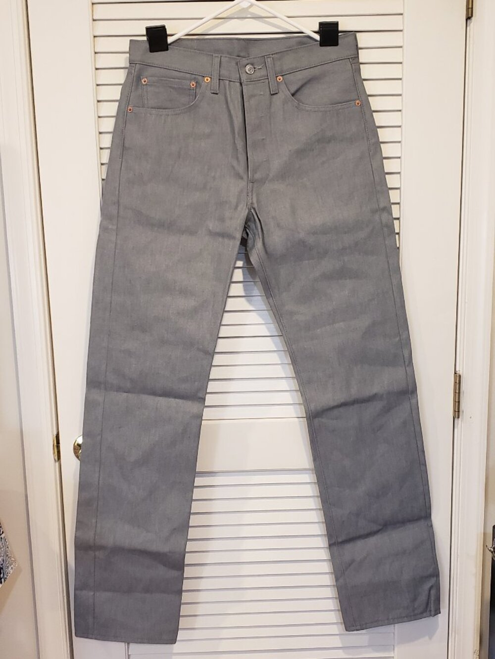 Levi's 501 Button fly 32x36 Gray 100% cotton NWOT